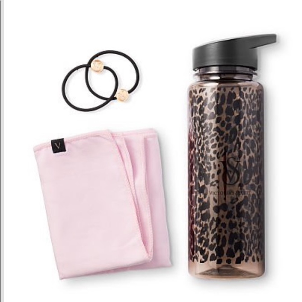 New Victoria’s Secret Water Bottle, Towel, & Ties